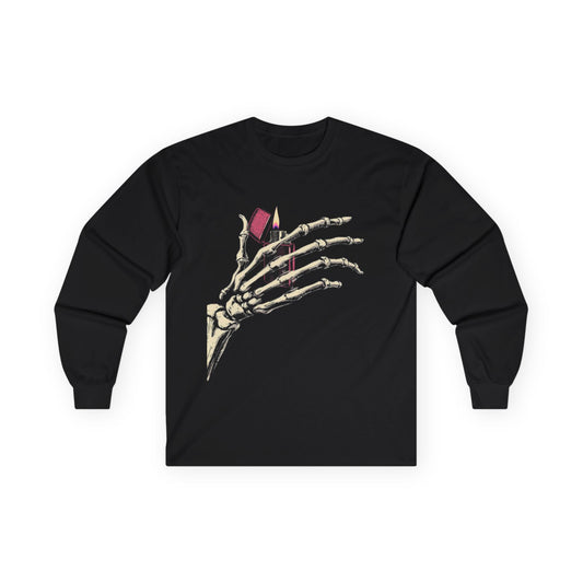 Skelly Goth Skeleton Hand Long Sleeve Tee