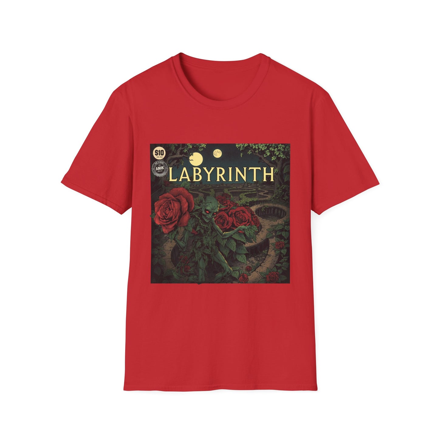 Vintage Comic Cover 'Labyrinth' Interdimensional Rose Unisex Softstyle T-Shirt