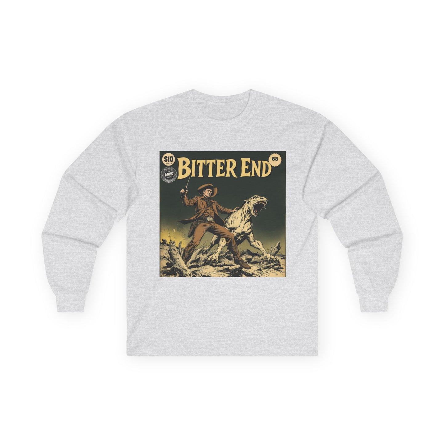 Vintage Comic Cover 'Bitter End' Long Sleeve Tee