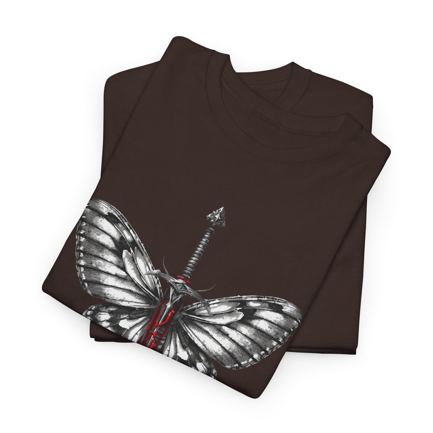 Gothic Y2k Butterfly Sword Graphic Tee