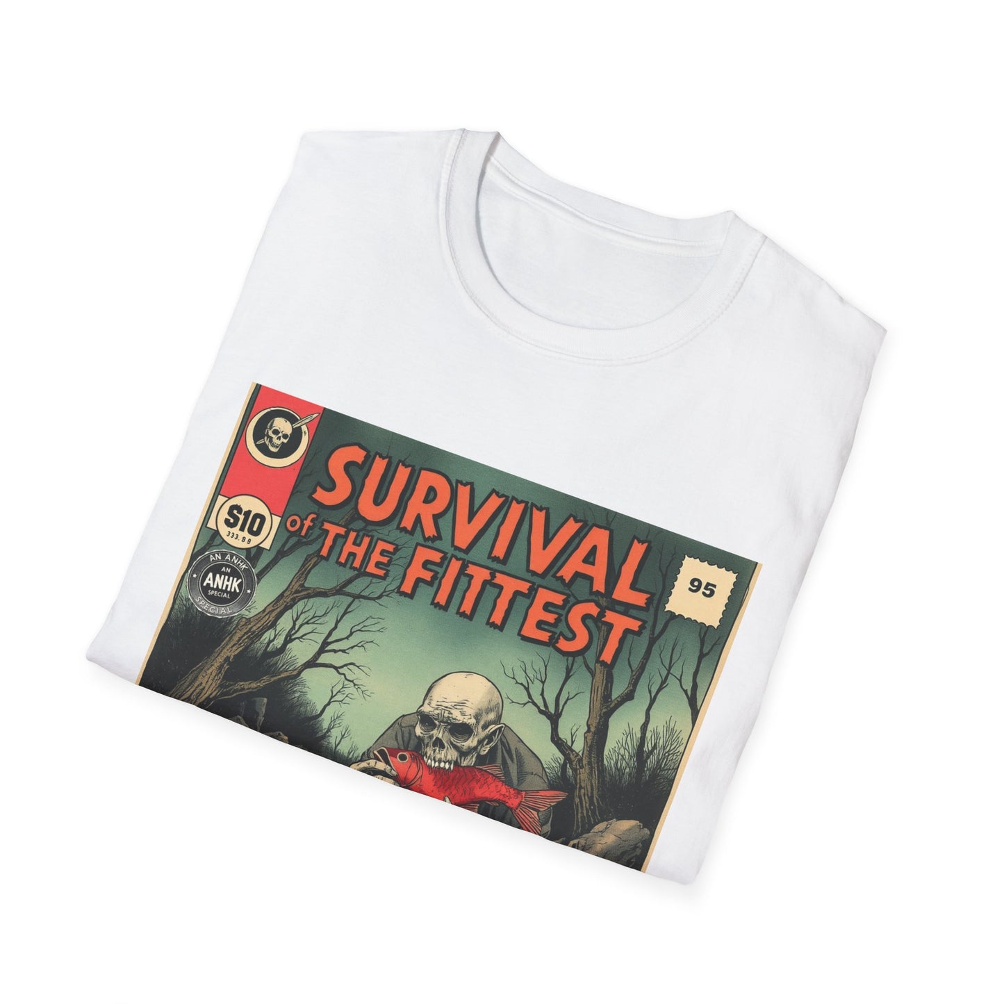 Vintage Comic Cover 'Survival' T-Shirt, Retro Style Tee