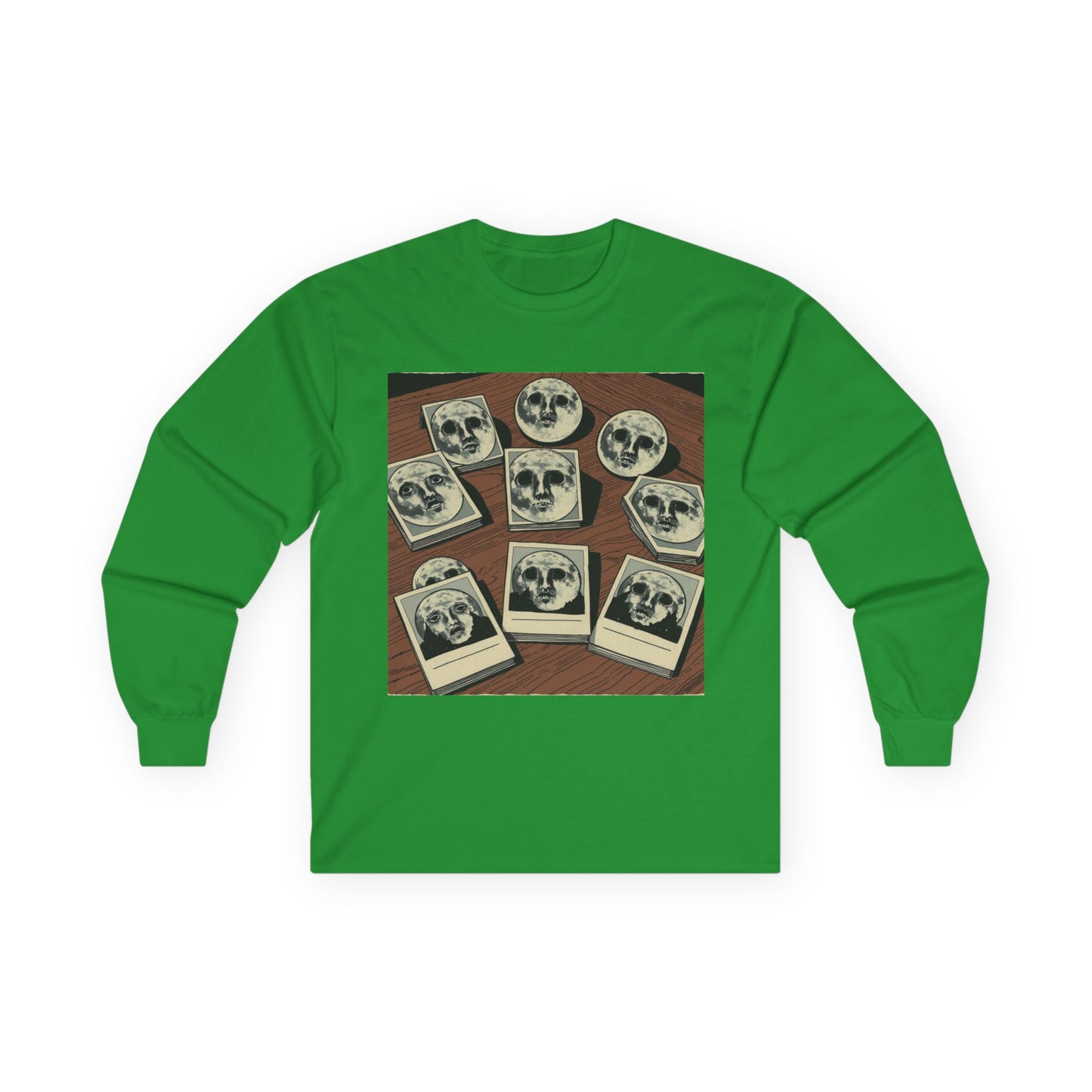 Vintage Comic Cover-Inspired 'Moon Cards' Long Sleeve Tee