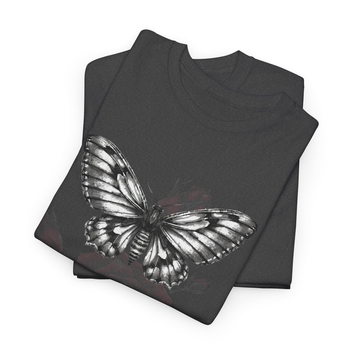 Gothic Y2k Butterfly Graphic Unisex Heavy Cotton Tee