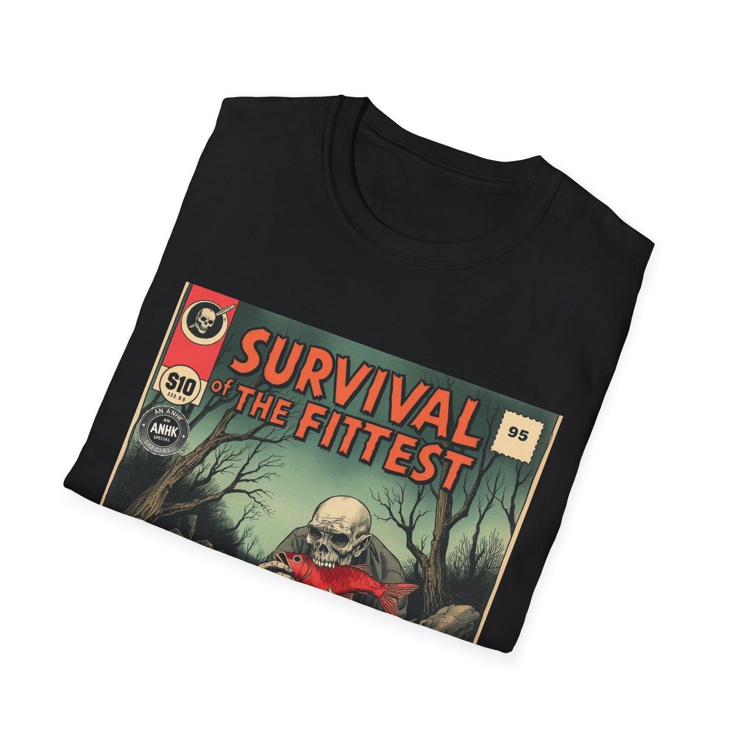 Vintage Comic Cover 'Survival' T-Shirt, Retro Style Tee