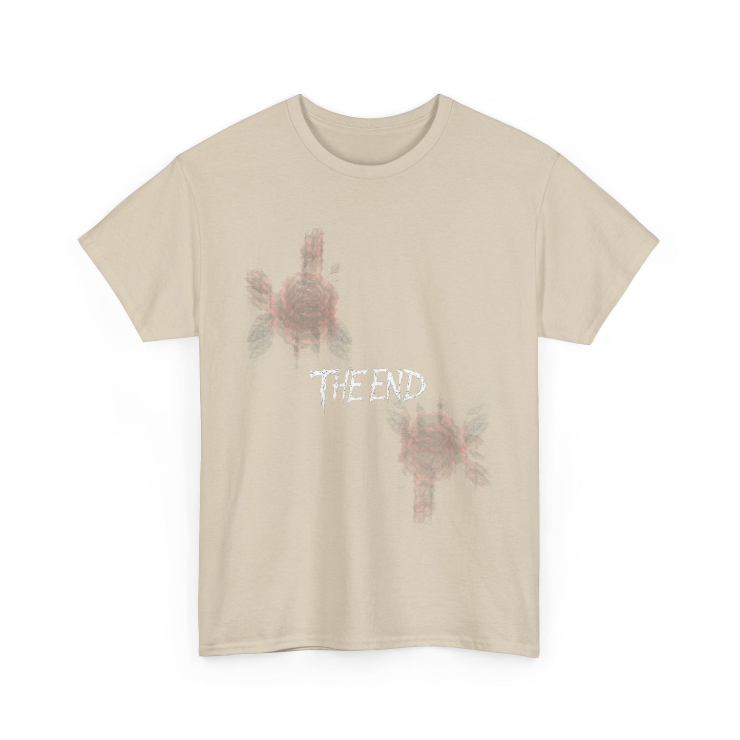 Gothic Y2k Faded Rose Unisex Heavy Cotton Tee