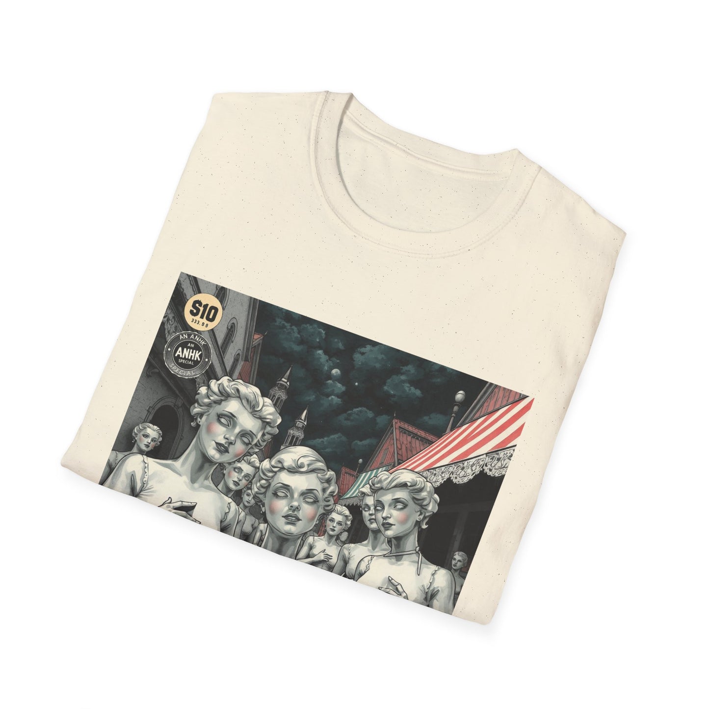 Vintage Comic Cover 'Chipped Porcelain' Art Unisex Softstyle T-Shirt