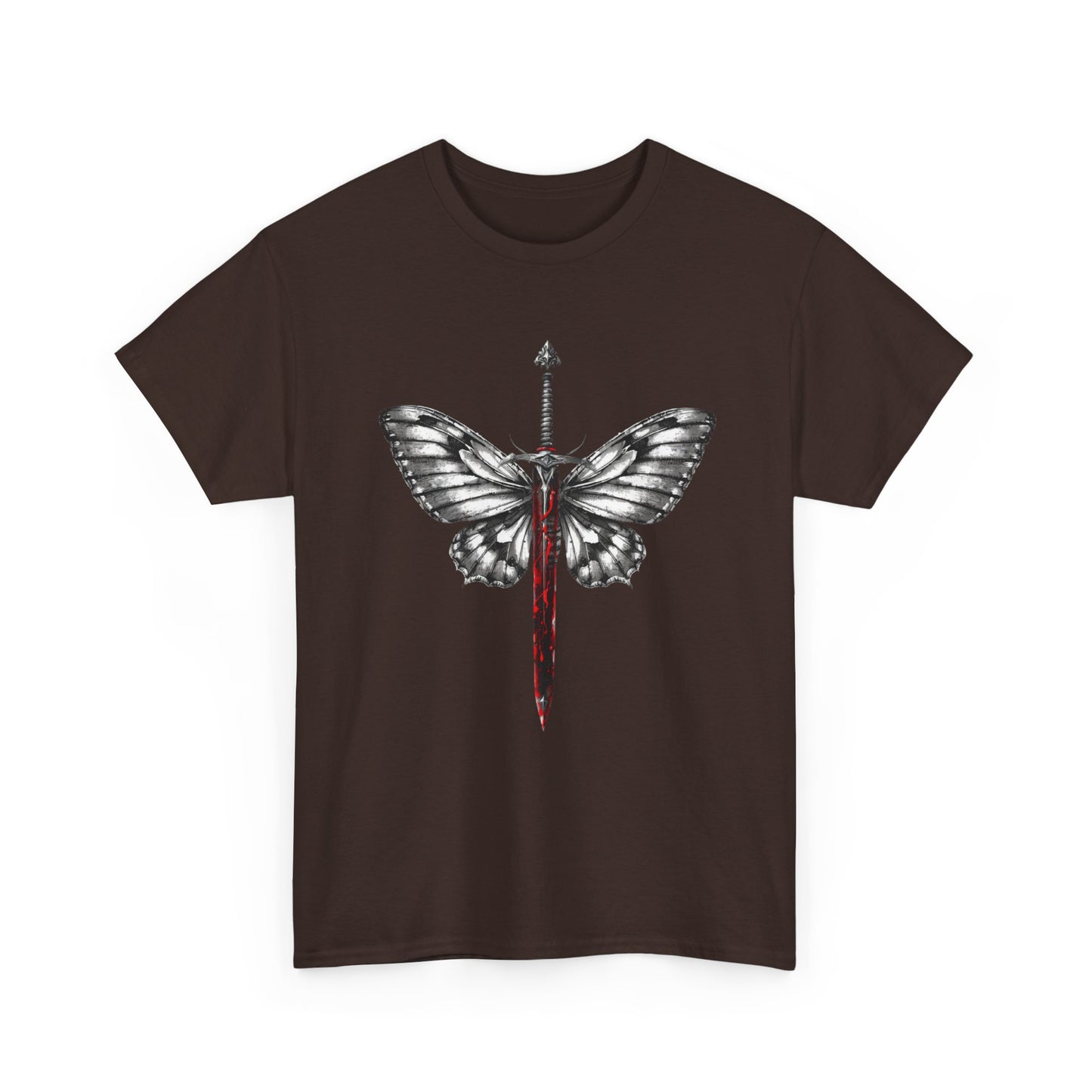 Gothic Y2k Butterfly Sword Graphic Tee