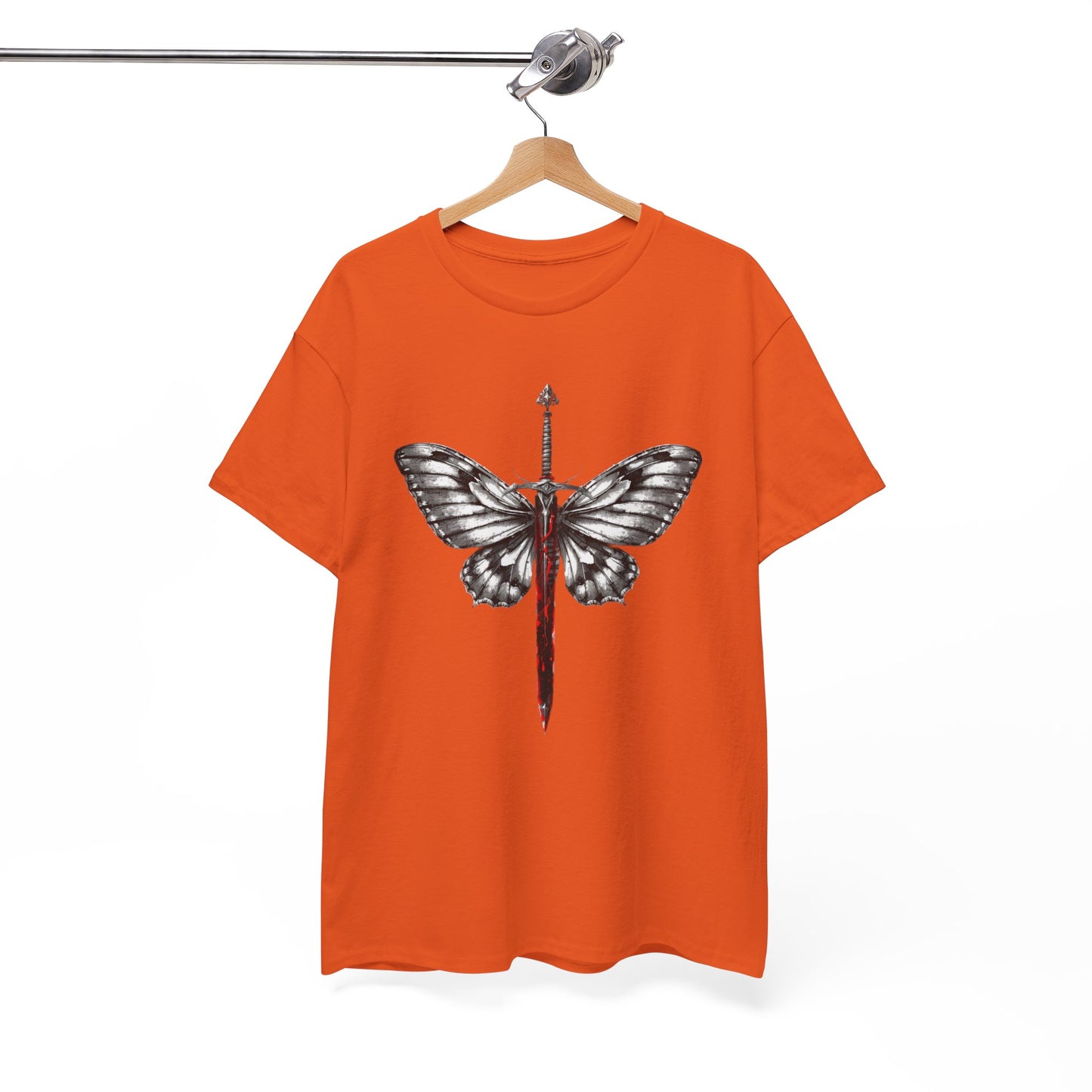 Gothic Y2k Butterfly Sword Graphic Tee