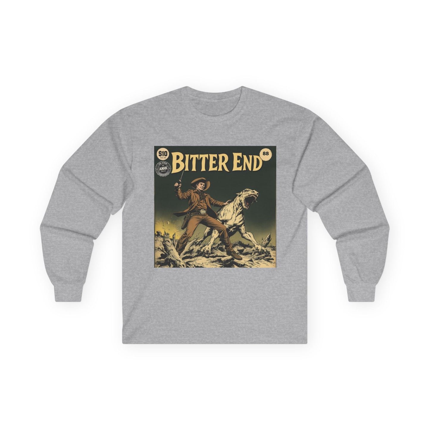 Vintage Comic Cover 'Bitter End' Long Sleeve Tee