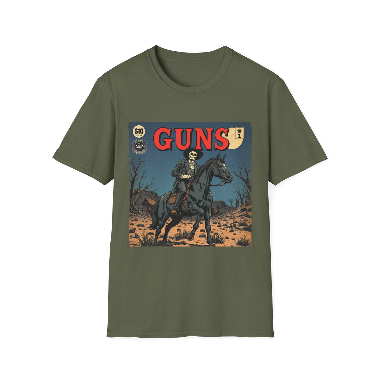 Vintage Comic Cover 'Guns' Graphic Tee