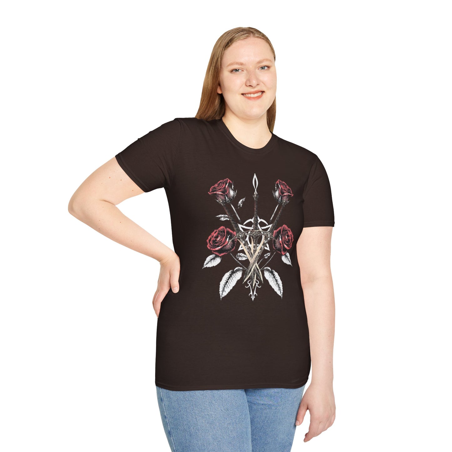 Gothic Y2k Rose & Sword Unisex T-Shirt