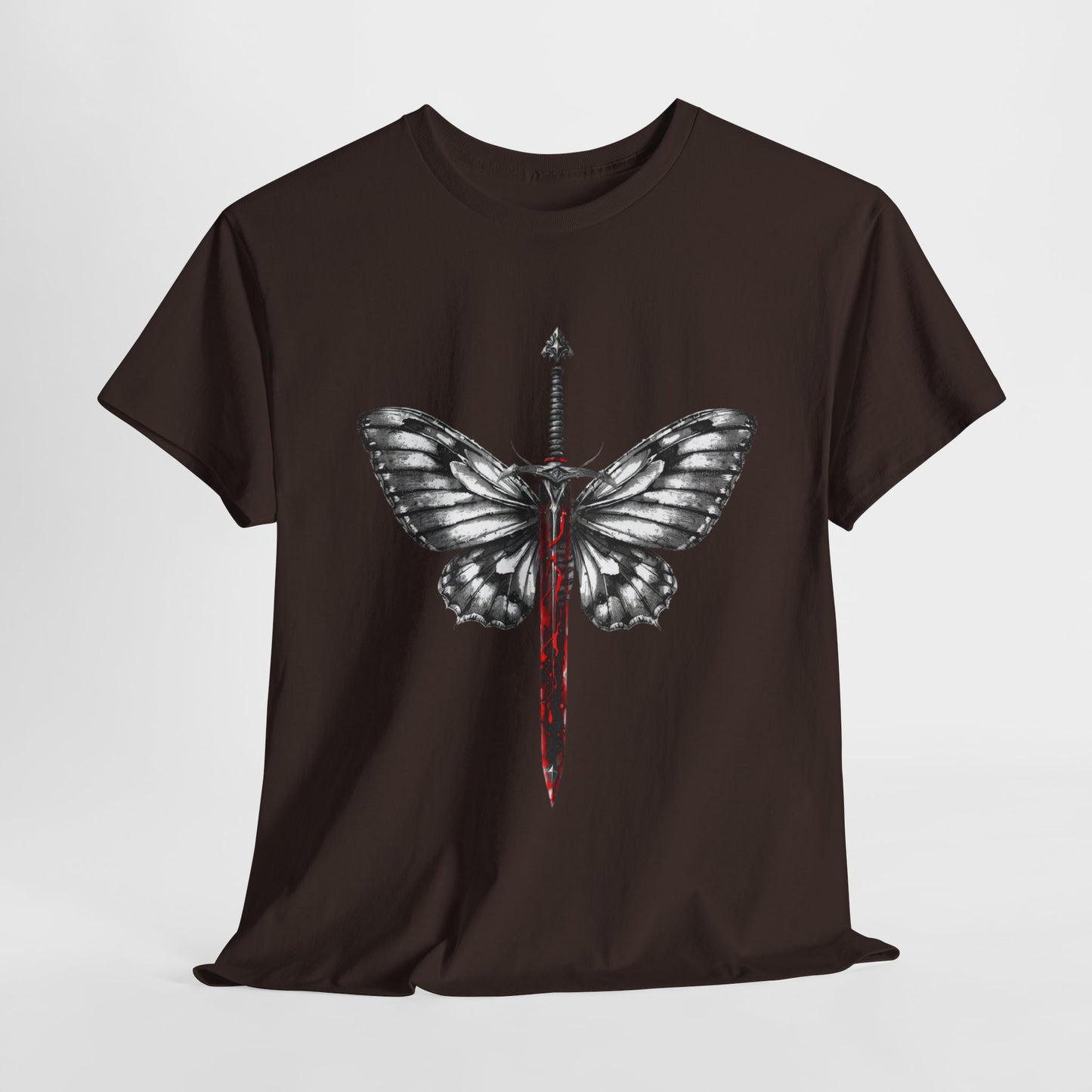 Gothic Y2k Butterfly Sword Graphic Tee