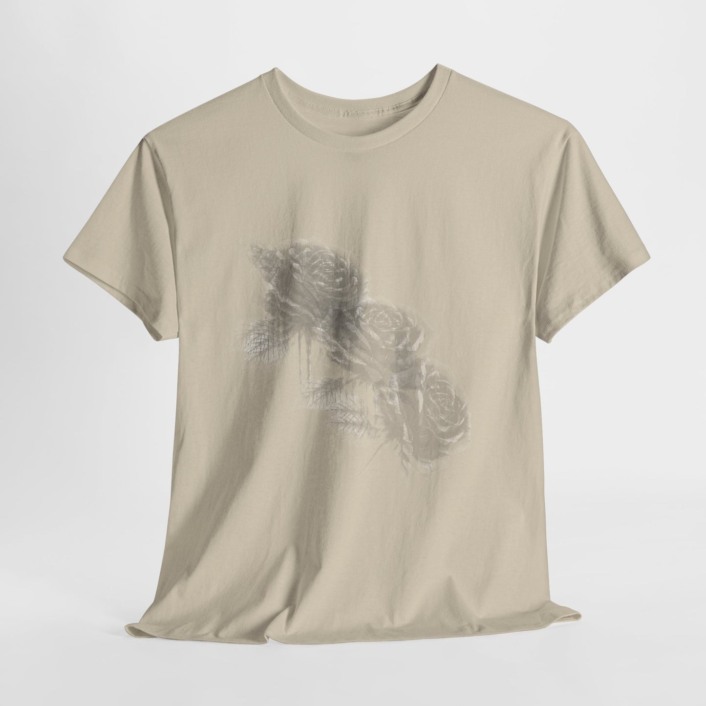 Y2k Gothic Faded Rose Unisex Heavy Cotton Tee