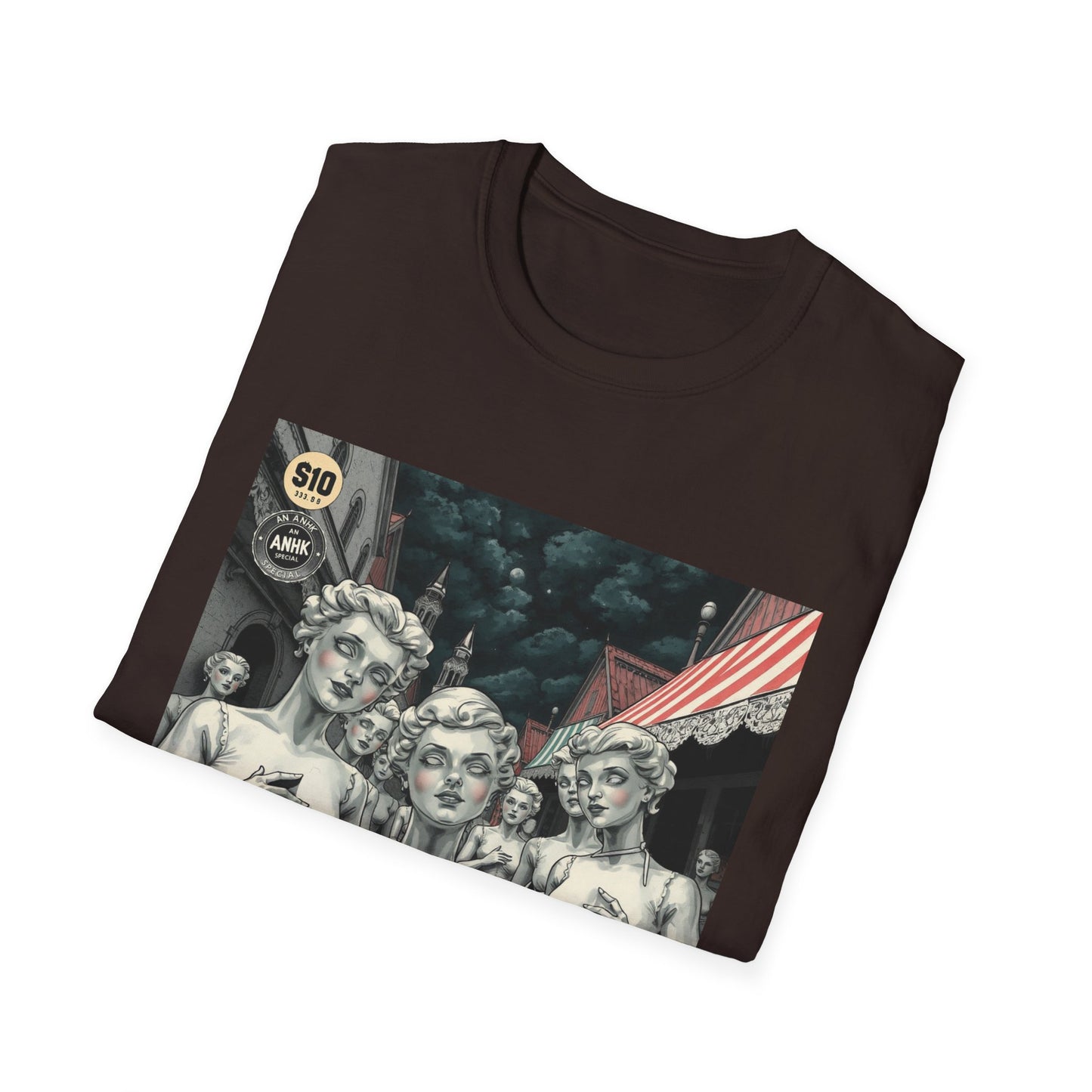 Vintage Comic Cover 'Chipped Porcelain' Art Unisex Softstyle T-Shirt