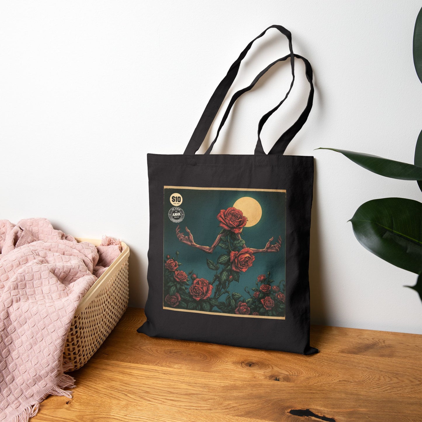 Multidimensional Rose SCP Cotton Canvas Tote Bag