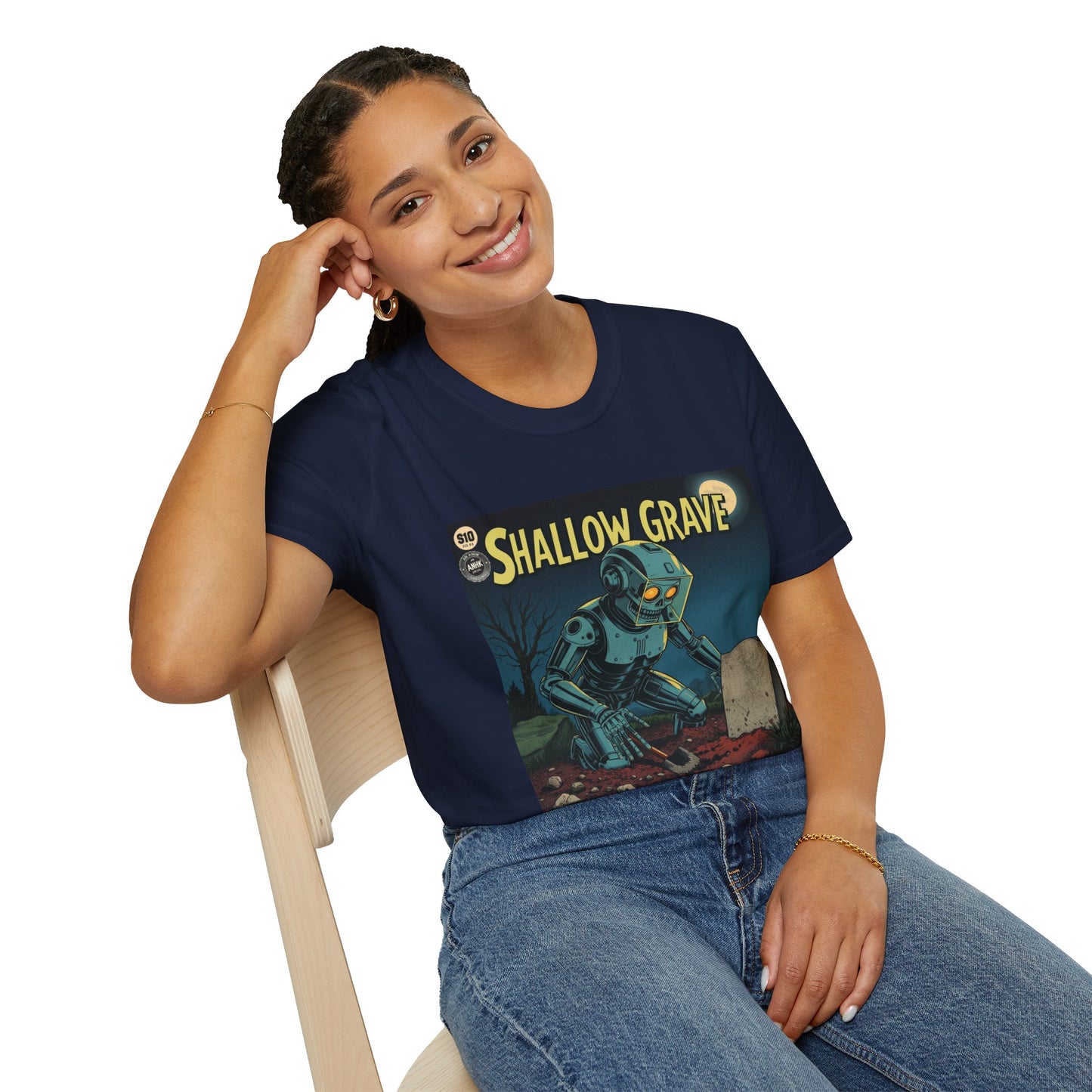 Vintage Comic Cover Shallow Grave Graphic T-Shirt