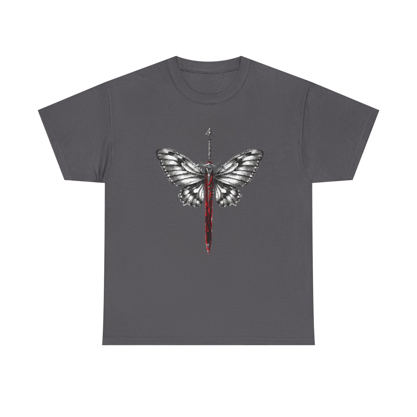 Gothic Y2k Butterfly Sword Graphic Tee