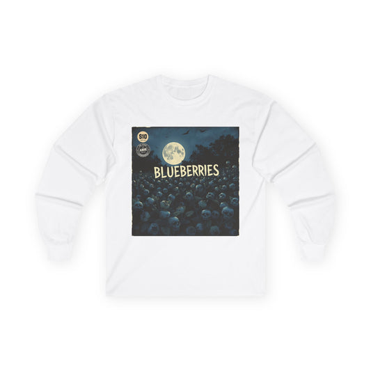 Vintage Comic Cover Moonlit Blueberries Long Sleeve Tee
