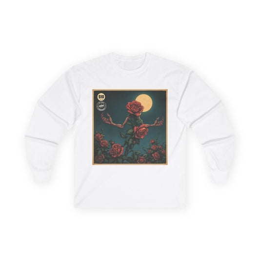 Vintage Comic Cover Mulitdimensional Floral Long Sleeve Tee