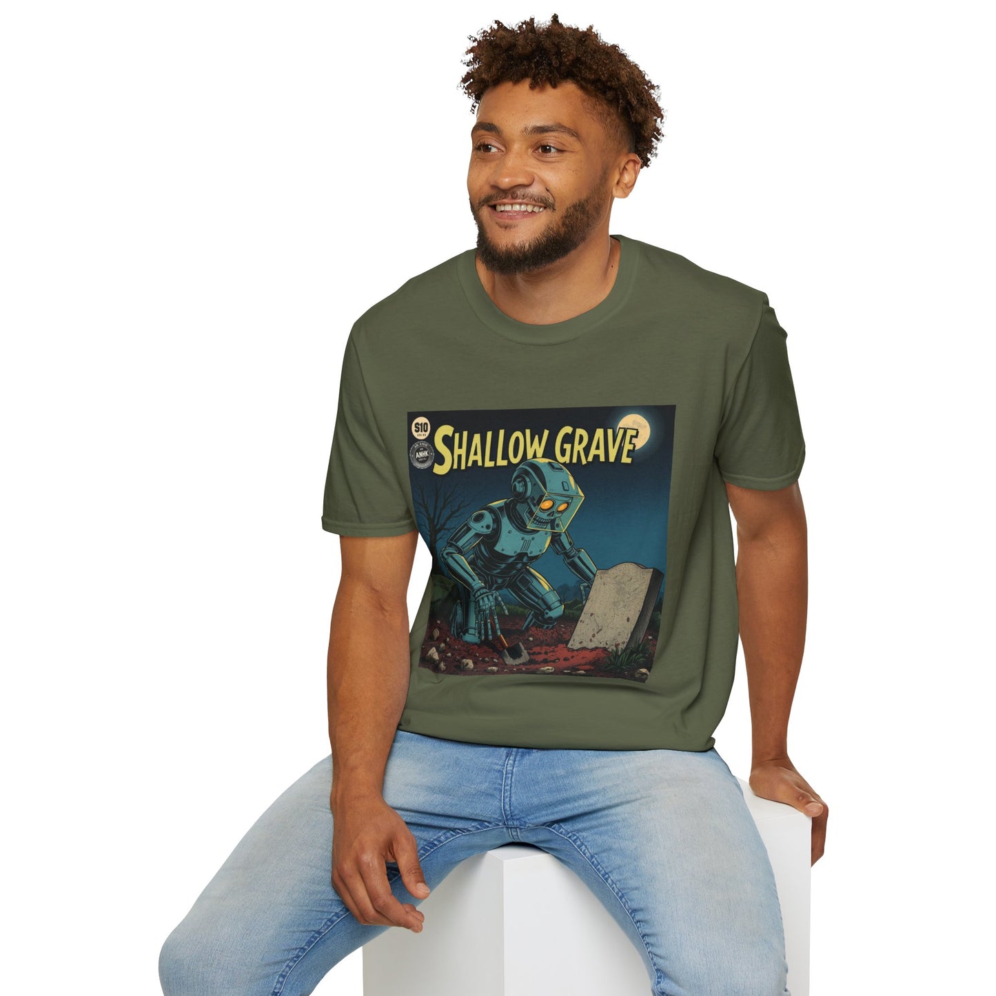 Vintage Comic Cover Shallow Grave Graphic T-Shirt