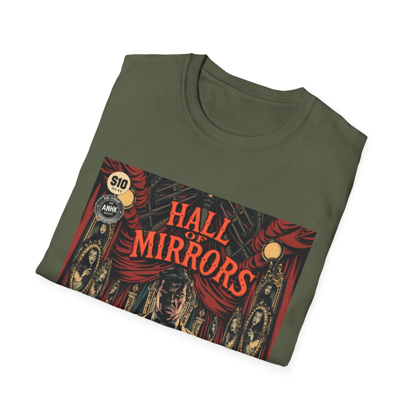 Vintage Comic Cover 'Hall of Mirrors' T-Shirt