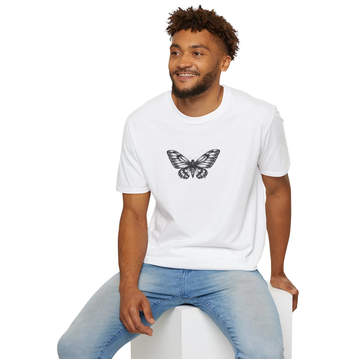 Gothic Y2k Moth Unisex Softstyle T-Shirt