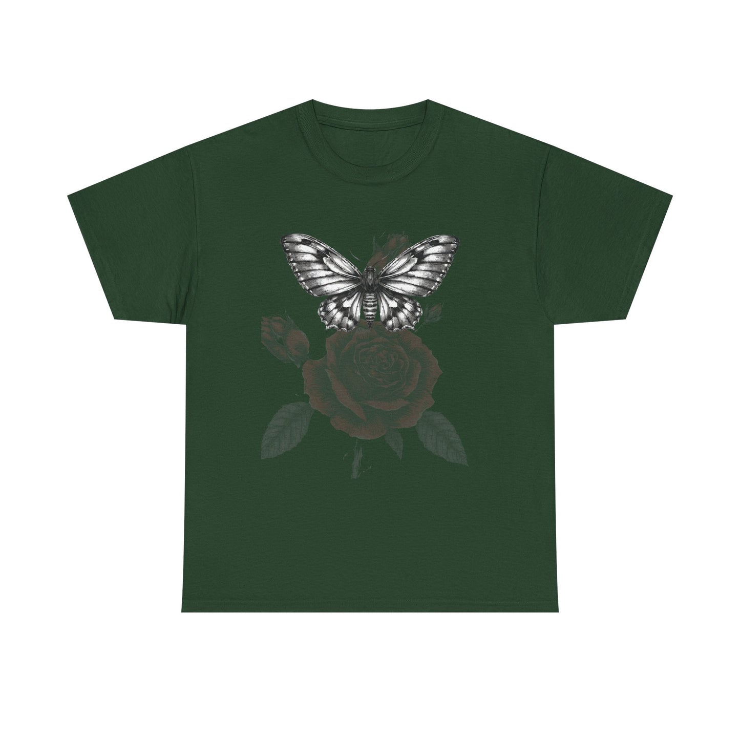 Gothic Y2k Butterfly Graphic Unisex Heavy Cotton Tee